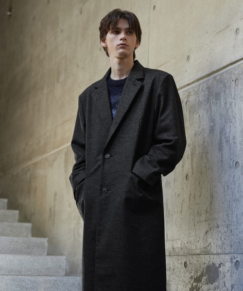 CLEL（クレイル）の「【CLEL】Wool Blend Herringbone Tweed Coat