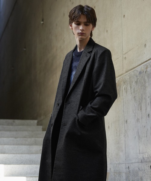 CLEL（クレイル）の「【CLEL】Wool Blend Herringbone Tweed Coat