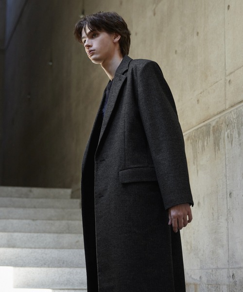 CLEL（クレイル）の「【CLEL】Wool Blend Herringbone Tweed Coat