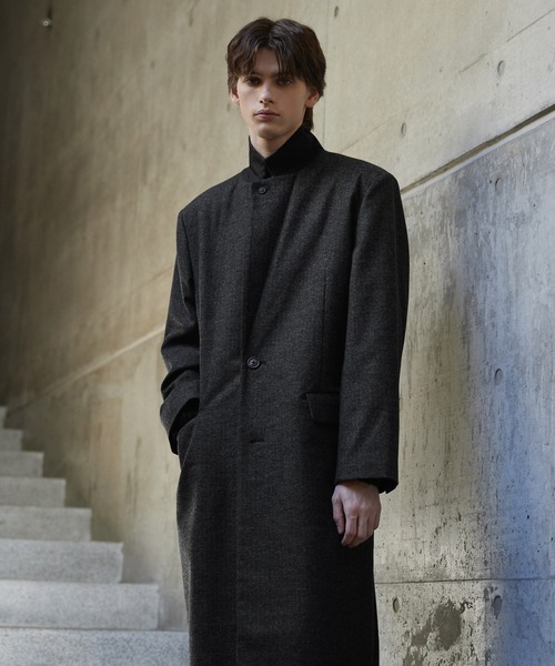 CLEL（クレイル）の「【CLEL】Wool Blend Herringbone Tweed Coat