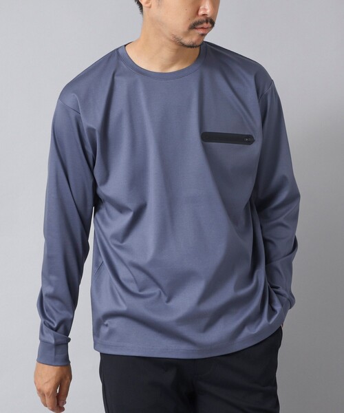 NOLLEY’S（ノーリーズ）の「【ACTIVE SECT】《限定展開》シーリングポケットロンT 25AW（Tシャツ/カットソー・メンズ・ホワイト/グレイッシュベージュ/ブラック/グレイッシュブルー・XXL/XL/L/M/S）」の4枚目の写真