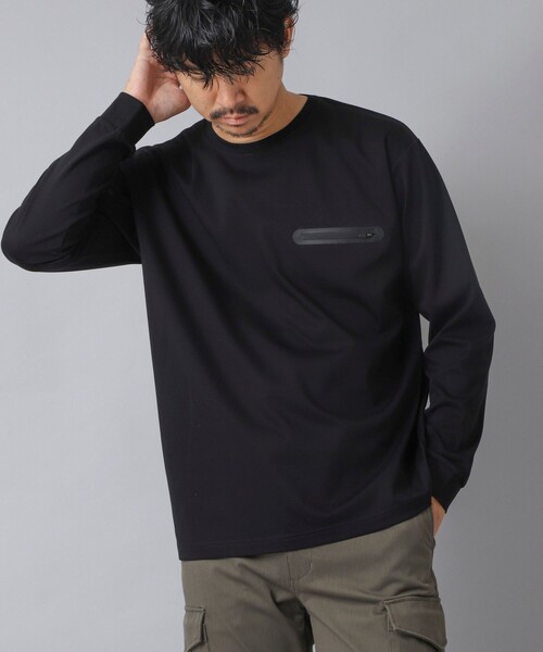 NOLLEY’S（ノーリーズ）の「【ACTIVE SECT】《限定展開》シーリングポケットロンT 25AW（Tシャツ/カットソー・メンズ・ホワイト/グレイッシュベージュ/ブラック/グレイッシュブルー・XXL/XL/L/M/S）」の2枚目の写真