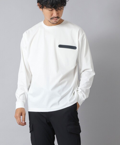 NOLLEY’S（ノーリーズ）の「【ACTIVE SECT】《限定展開》シーリングポケットロンT 25AW（Tシャツ/カットソー・メンズ・ホワイト/グレイッシュベージュ/ブラック/グレイッシュブルー・XXL/XL/L/M/S）」の6枚目の写真