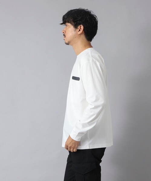 NOLLEY’S（ノーリーズ）の「【ACTIVE SECT】《限定展開》シーリングポケットロンT 25AW（Tシャツ/カットソー・メンズ・ホワイト/グレイッシュベージュ/ブラック/グレイッシュブルー・XXL/XL/L/M/S）」の10枚目の写真