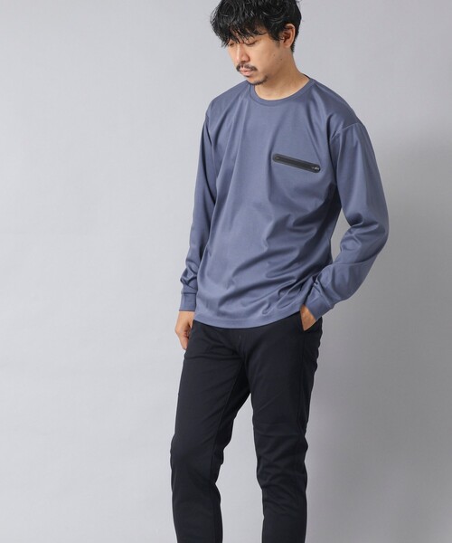 NOLLEY’S（ノーリーズ）の「【ACTIVE SECT】《限定展開》シーリングポケットロンT 25AW（Tシャツ/カットソー・メンズ・ホワイト/グレイッシュベージュ/ブラック/グレイッシュブルー・XXL/XL/L/M/S）」の17枚目の写真