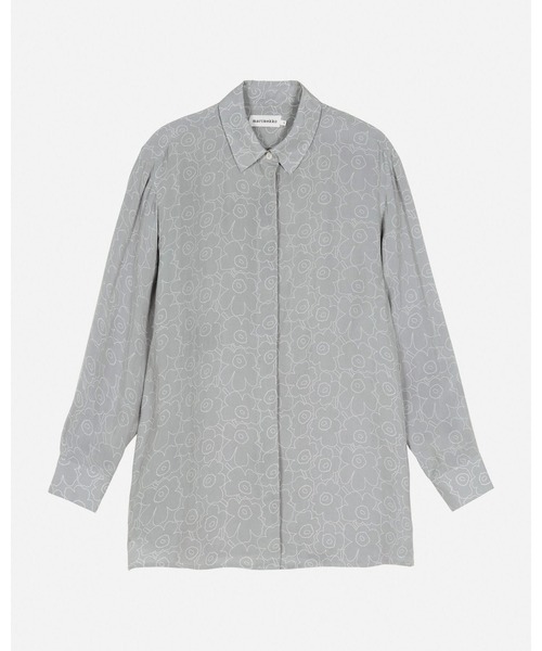 marimekko（マリメッコ）の「Runsas Piirto Uni Cupro / shirt blouse（シャツ/ブラウス・レディース・ライトグレー・36/34/38）」の5枚目の写真