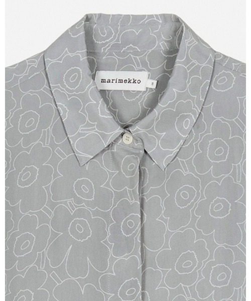 marimekko（マリメッコ）の「Runsas Piirto Uni Cupro / shirt blouse（シャツ/ブラウス・レディース・ライトグレー・36/34/38）」の7枚目の写真