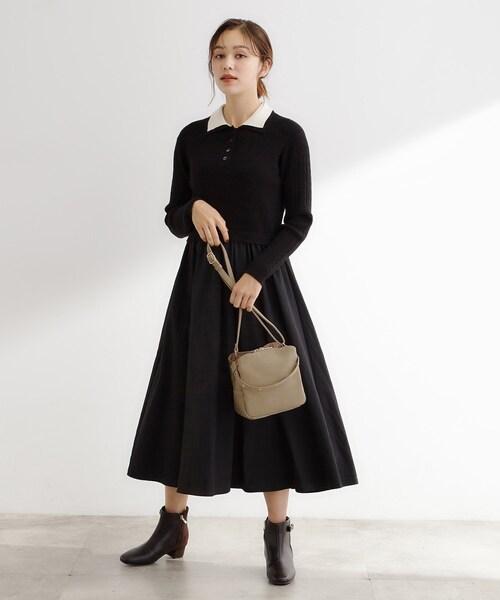 grove(グローブ)の「スクエアハトメダブルショルダー(ショルダーバッグ・レディース・オリーブ/ライトベージュ/ブルー系その他・00)」の12枚目の写真