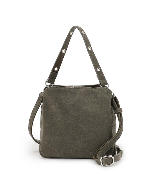 grove(グローブ)の「スクエアハトメダブルショルダー(ショルダーバッグ・レディース・オリーブ/ライトベージュ/ブルー系その他・00)」の7枚目の写真