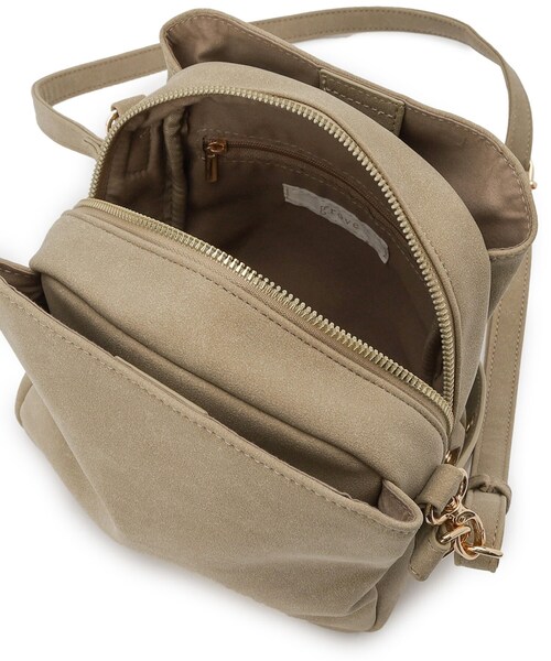 grove(グローブ)の「スクエアハトメダブルショルダー(ショルダーバッグ・レディース・オリーブ/ライトベージュ/ブルー系その他・00)」の8枚目の写真