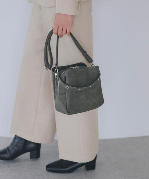 grove(グローブ)の「スクエアハトメダブルショルダー(ショルダーバッグ・レディース・オリーブ/ライトベージュ/ブルー系その他・00)」の10枚目の写真