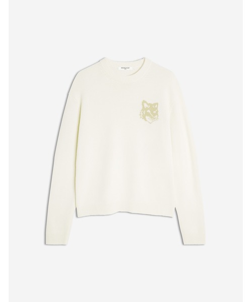 Maison Kitsune（メゾンキツネ）の「FOX HEAD INTARSIA MERINO JUMPER（ニット/セーター・メンズ・ブラック/アイボリー/セージグリーン・XS/S/M/L/XL）」の2枚目の写真