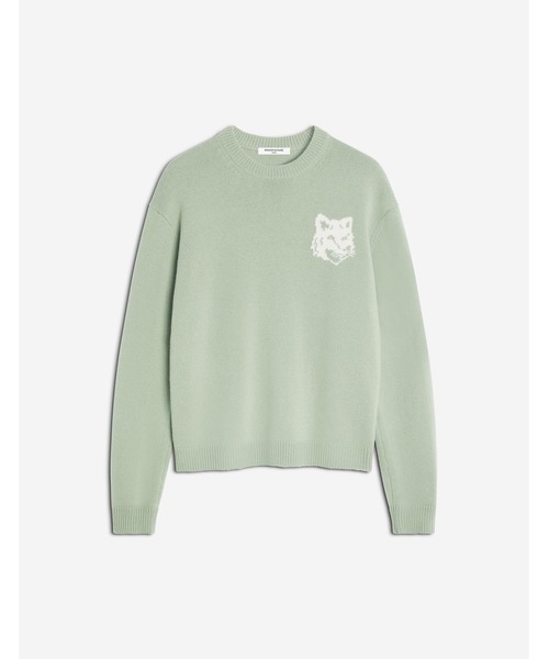 Maison Kitsune（メゾンキツネ）の「FOX HEAD INTARSIA MERINO JUMPER（ニット/セーター・メンズ・ブラック/アイボリー/セージグリーン・XS/S/M/L/XL）」の3枚目の写真