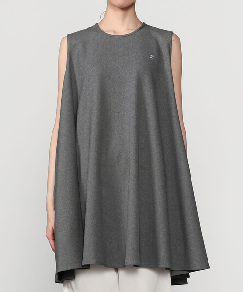 GYMPHLEX（ジムフレックス）の「Gymphlex | ポリフランネル フレアチュニック WOMEN（シャツ/ブラウス・レディース・ダークネイビー/チャコール・14）」の9枚目の写真