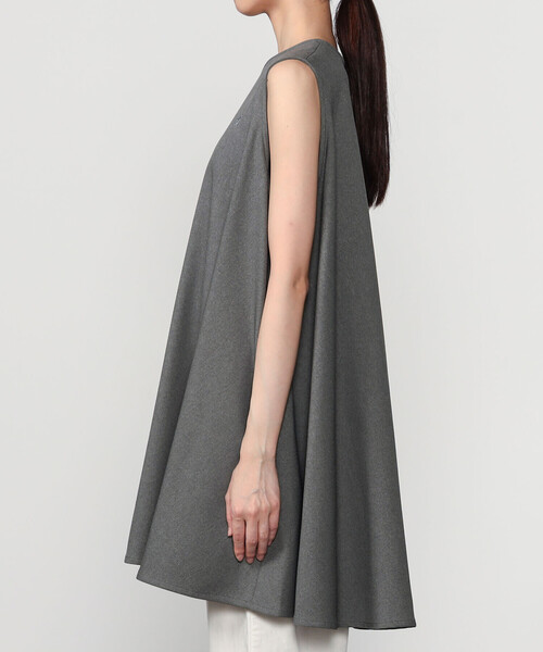 GYMPHLEX（ジムフレックス）の「Gymphlex | ポリフランネル フレアチュニック WOMEN（シャツ/ブラウス・レディース・ダークネイビー/チャコール・14）」の8枚目の写真