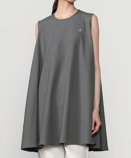 GYMPHLEX（ジムフレックス）の「Gymphlex | ポリフランネル フレアチュニック WOMEN（シャツ/ブラウス・レディース・ダークネイビー/チャコール・14）」の6枚目の写真