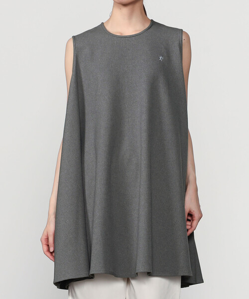 GYMPHLEX（ジムフレックス）の「Gymphlex | ポリフランネル フレアチュニック WOMEN（シャツ/ブラウス・レディース・ダークネイビー/チャコール・14）」の5枚目の写真