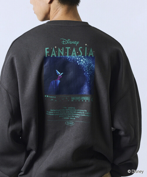 FREAK'S STORE（フリークスストア）の「限定展開 DISNEY/ディズニー『ファンタジア』/ ミッキーマウス /バックプリント クルーネックスウェット（スウェット・メンズ・アッシュグレー/ネイビー/スミクロ/ピンク・SMALL/MEDIUM/LARGE）」の2枚目の写真