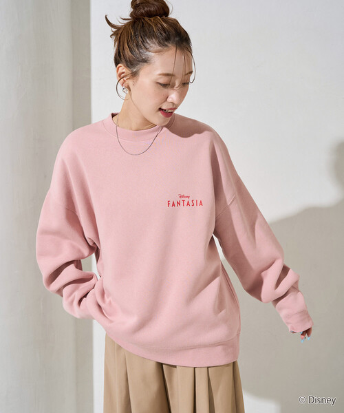 FREAK'S STORE（フリークスストア）の「限定展開 DISNEY/ディズニー『ファンタジア』/ ミッキーマウス /バックプリント クルーネックスウェット（スウェット・メンズ・アッシュグレー/ネイビー/スミクロ/ピンク・SMALL/MEDIUM/LARGE）」の9枚目の写真