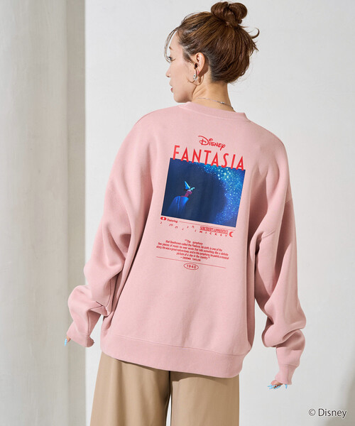 FREAK'S STORE（フリークスストア）の「限定展開 DISNEY/ディズニー『ファンタジア』/ ミッキーマウス /バックプリント クルーネックスウェット（スウェット・メンズ・アッシュグレー/ネイビー/スミクロ/ピンク・SMALL/MEDIUM/LARGE）」の8枚目の写真