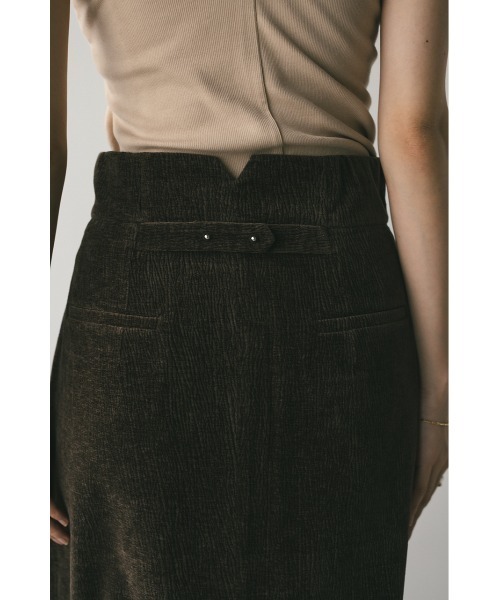 sale　aere ハイウエストベロアスカート 36 ハイウエストタックベロアスカート（スカート）｜STYLEMIXER