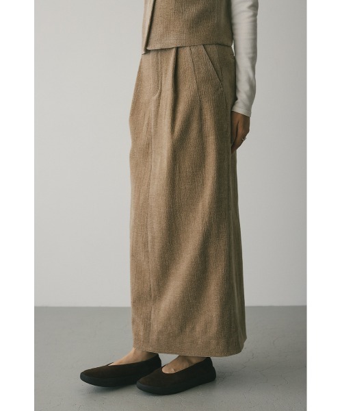STYLEMIXER(スタイルミキサー)の「ハイウエストタックベロアスカート(スカート・レディース・ベージュ/ブラウン・SMALL/MEDIUM)」の11枚目の写真