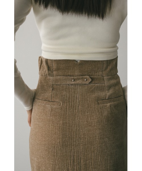 STYLEMIXER(スタイルミキサー)の「ハイウエストタックベロアスカート(スカート・レディース・ベージュ/ブラウン・SMALL/MEDIUM)」の8枚目の写真