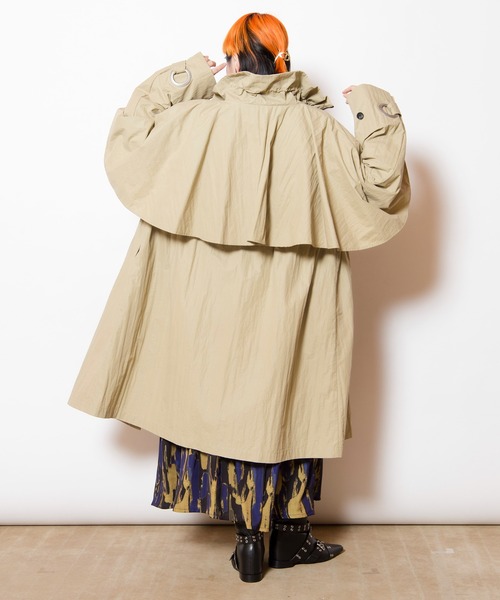 OSMOSIS（オズモーシス）の「バックフレアーライトコート（その他アウター・レディース・カーキ/ブラック/ベージュ・ONE SIZE）」の14枚目の写真