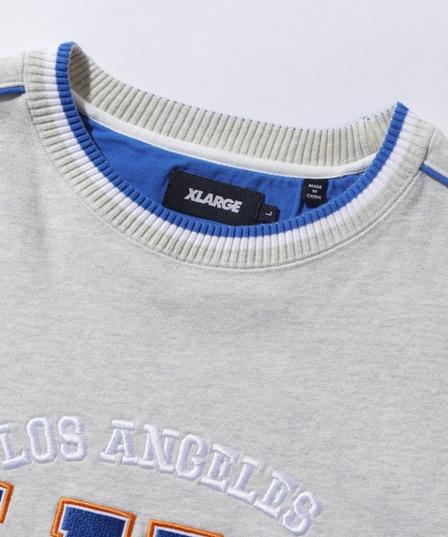 XLARGE（エクストララージ）の「STRIPED SLEEVE CREWNECK SWEATSHIRT（スウェット・メンズ・ブラック/オフホワイト/グリーン・L/M/XL/S）」の9枚目の写真
