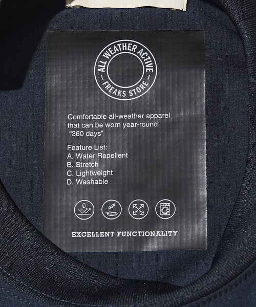 FREAK'S STORE(フリークスストア)の「限定展開 ALL WEATHER ACTIVE WEAR/オールウェザーアクティブウェア リラックスフィット パッカブルセットアップ/クルーネックPO/パンツ(その他トップス・メンズ・ブラック/チャコールグレー/ネイビー/グレイッシュベージュ・SMALL/MEDIUM/LARGE)」の12枚目の写真