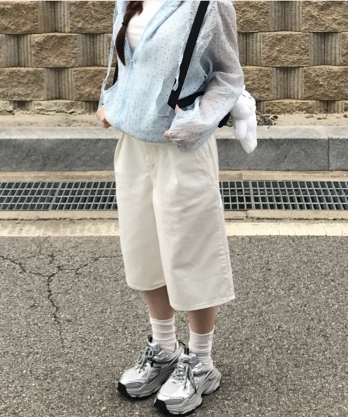 Vipoa(ヴィポア)の「dot zip hoodie(ブルゾン・レディース・ホワイト/ブルー・FREE)」の19枚目の写真