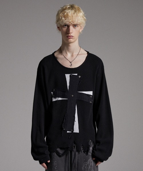 GRANCY（グランシー）の「【GRANCY】Cross Patch Damaged Thermal