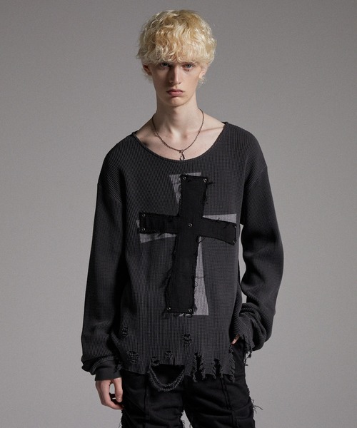 GRANCY（グランシー）の「【GRANCY】Cross Patch Damaged Thermal