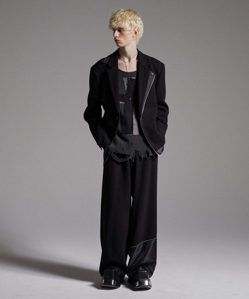 GRANCY】Cross Patch Damaged Thermal Longsleeve Tshirt / クロス