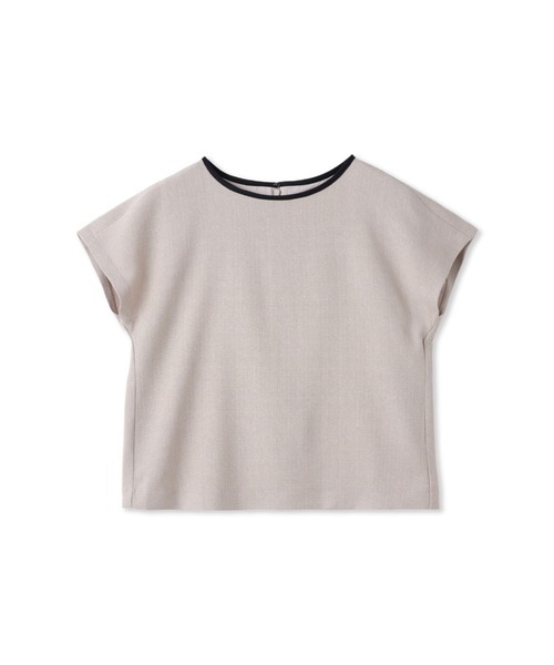 LAUTREAMONT DE CLASSE（ロートレアモンデュクラス）の「クルーネックブラウス≪手洗い可能≫（シャツ/ブラウス・レディース・ブラック/ベージュ・9号）」の2枚目の写真