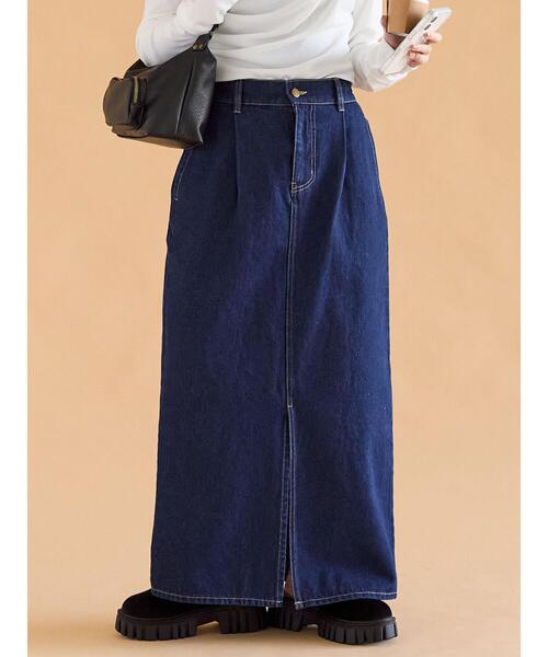 ehka sopo（エヘカソポ）の「◎デニムスカート（スカート・レディース・サックスブルー/ブルー/ネイビー・F）」の2枚目の写真