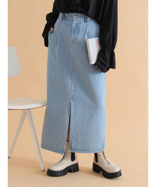 ehka sopo（エヘカソポ）の「◎デニムスカート（スカート・レディース・サックスブルー/ブルー/ネイビー・F）」の3枚目の写真