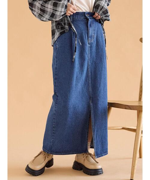 ehka sopo（エヘカソポ）の「◎デニムスカート（スカート・レディース・サックスブルー/ブルー/ネイビー・F）」の5枚目の写真