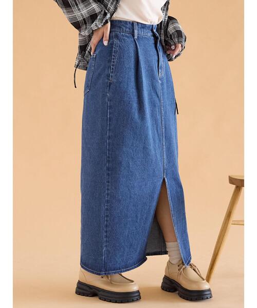 ehka sopo（エヘカソポ）の「◎デニムスカート（スカート・レディース・サックスブルー/ブルー/ネイビー・F）」の7枚目の写真