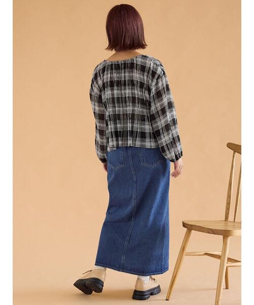 ehka sopo（エヘカソポ）の「◎デニムスカート（スカート・レディース・サックスブルー/ブルー/ネイビー・F）」の11枚目の写真