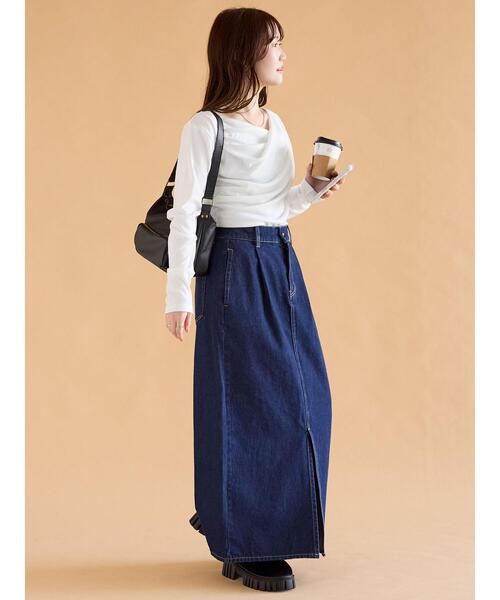 ehka sopo（エヘカソポ）の「◎デニムスカート（スカート・レディース・サックスブルー/ブルー/ネイビー・F）」の17枚目の写真