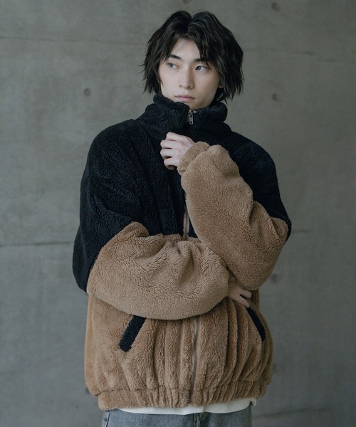 セール】Wシャギーフリーススタンドブルゾン（ブルゾン