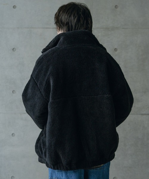 RATTLE TRAP(ラトルトラップ)の「Wシャギーフリーススタンドブルゾン(ブルゾン・メンズ・オフホワイト/ブラック系その他/ブラック・M/L)」の18枚目の写真