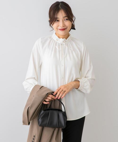 セール】F by ROSSO フリルカラー2WAYブラウス（シャツ/ブラウス）｜F