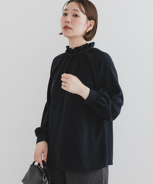 F by ROSSO(エフバイロッソ)の「F by ROSSO フリルカラー2WAYブラウス(シャツ/ブラウス・レディース・ネイビー/オフホワイト・FREE)」の8枚目の写真