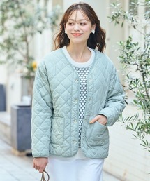 SMILE LAND（スマイルランド）の「＜大きいサイズ＞裏ボアキルトコート（ノーカラーコート）」