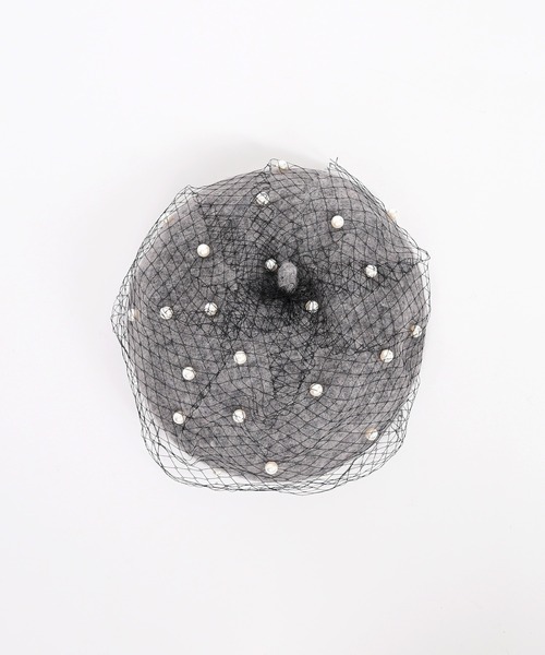 Narcissus(ナルシス)の「パールベレー帽/チュール(ハンチング/ベレー帽・レディース・グレー/ブラック・FREE)」の8枚目の写真