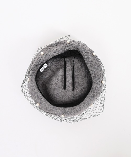 Narcissus(ナルシス)の「パールベレー帽/チュール(ハンチング/ベレー帽・レディース・グレー/ブラック・FREE)」の10枚目の写真