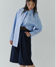 Corduroy Bermuda Pants with Belt / ベルト付きコーデュロイバミューダパンツ