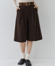 Corduroy Bermuda Pants with Belt / ベルト付きコーデュロイバミューダパンツ
